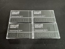 Maxell Communicator Series Cassette Tape Lot C30 C60 Professional Industrial 4x