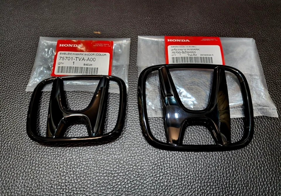 Front Grill Trunk Black Emblem For Honda Accord Sedan 4Dr 2018-23 Badge Logo NEW Foto 4 de 4