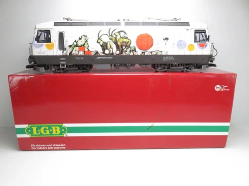 (1GW502) LGB 24420 Electric Locomotive GE 4/4 III BCU "Capricorn" RhB, G DC, Original Packaging