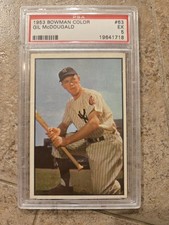 1953 Bowman Color GIL MCDOUGALD PSA 5 Yankees Set Break