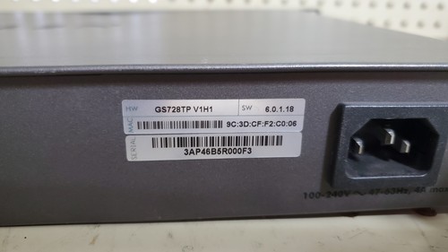 Netgear GS728TP V1H1 Switch 24 Port 1G PoE 4 SFP 1G Network Switch - Picture 6 of 7