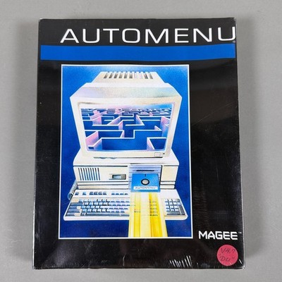 Vintage NEW Magee AutoMenu DOS Software IBM PC XT AT PS/2 NOS Factory Sealed