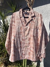 Vintage Manhattan French New Wave Art House Print Abstract Shirt Size Large