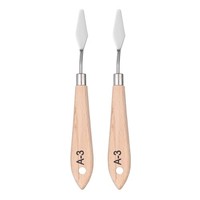 "2 StüCk Malpalette Messer 6,69 \"Edelstahl Klinge Holzgriff Mit Loch"
