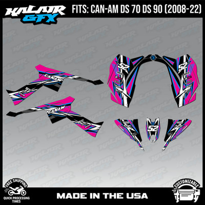 Graphics Kit for CAN-AM DS70 DS90 (2008-2022) Shred Series - MAGENTA