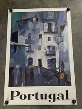 Vintage 1969’s Mid Century PORTUGAL travel poster 25.5”X 37.5” Unknown Artist