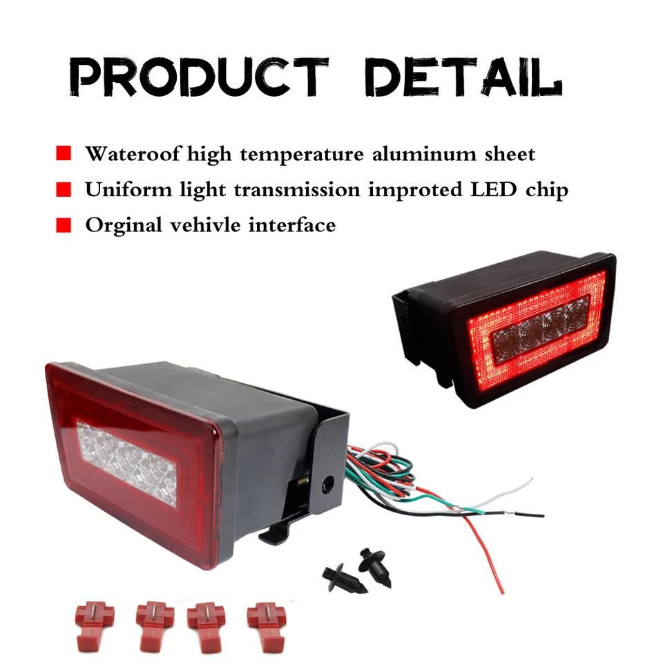 Tercera luz de freno trasera antiniebla LED roja estilo F1 reversa para Subaru WRX STI XV Foto 4 de 4