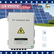 6 String Solar PV Combiner Box 15A Circuit Breaker for Solar Panel Plastic