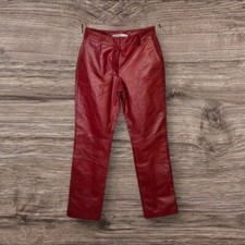 Tommy Hilfiger Red Leather Pants, Size 2