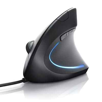 Ergonomische Vertikale Maus Kabelgebundene 1600 DPI Präzise Position 6 Tasten