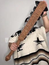 Aztec Macuahuitl Club Ideal for Statues and Figurines, Boho Home Decor