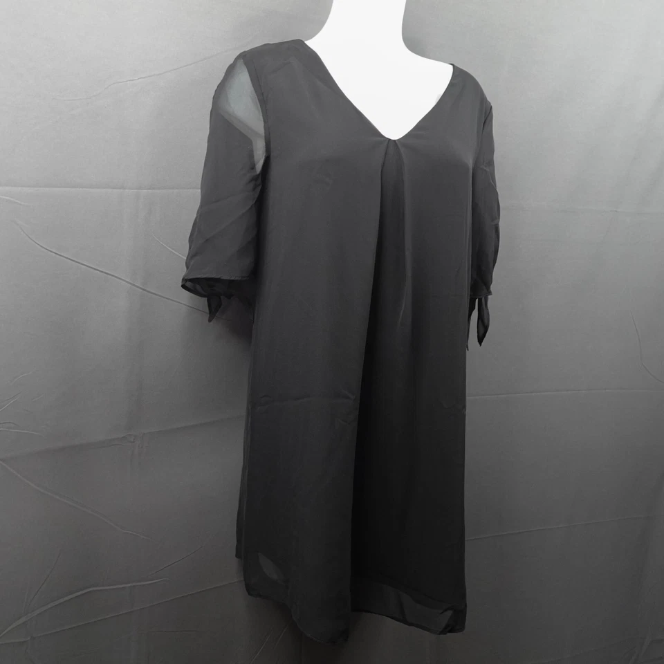 Vestido soprano para mujer pequeño negro fluido puro bruja caprichoso gótico romántico indie Foto 2 de 4