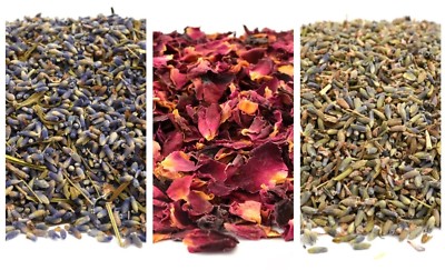 Rosenblätter & Lavendel für Potpourri Beutel Basteln Seife Kerze Bad Tee Herstellung