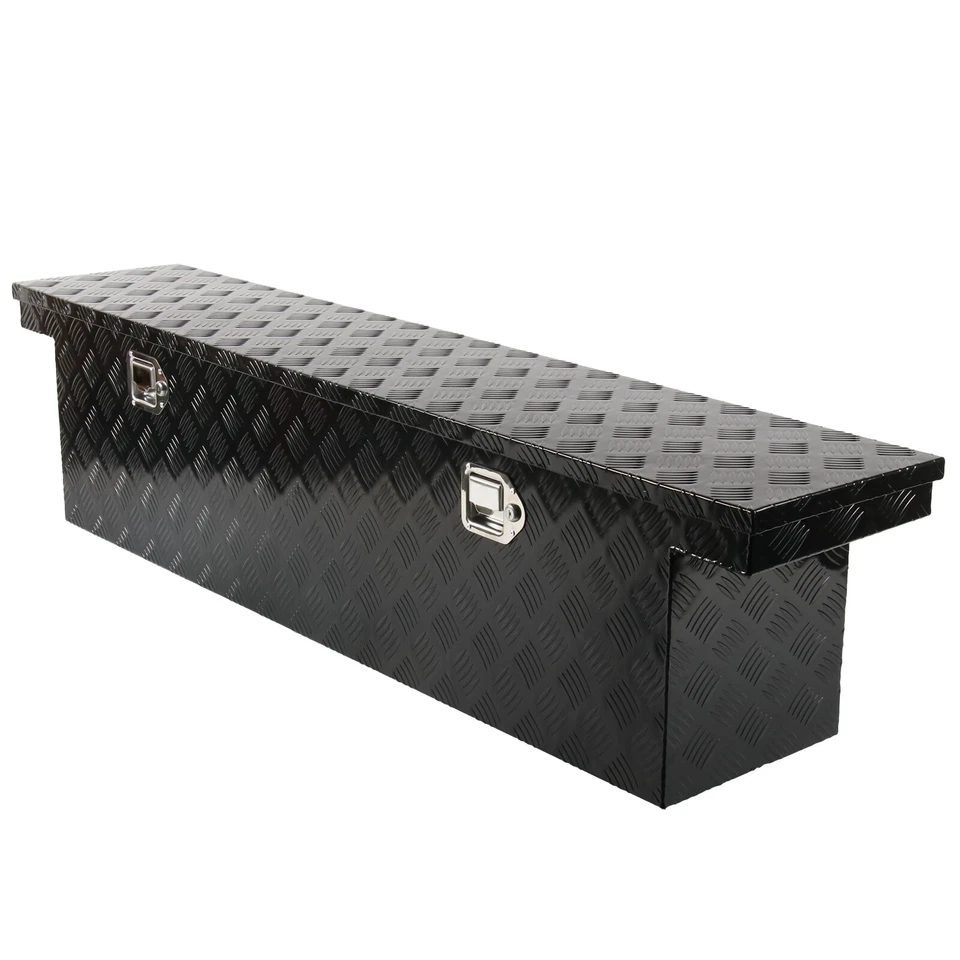 Aluminum 60"X12"X14" Trailer Toolbox Pickup Truck Bed Storage Tool Box +Lock&Key - Image 2 of 4