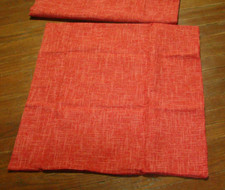 Throw Pillow Cases Set of 2 Burnt Brick Tweed 24" X 24" NEW