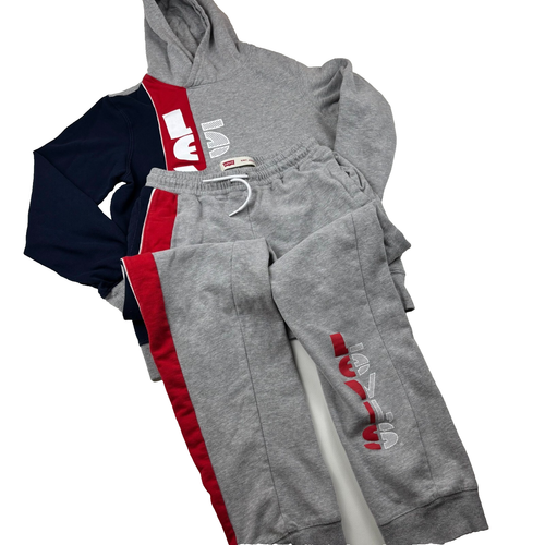 Levi's Track Sweat Suit Boys XL Multi Graphic Lined Hooded Pockets Drawstring