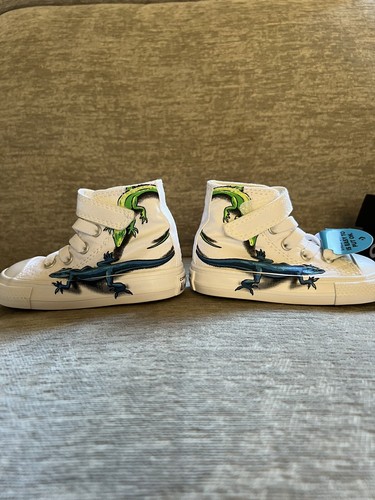 Converse All Star Hi Top Shoes Lizard Gecko toddler sz 5 - Picture 7 of 10