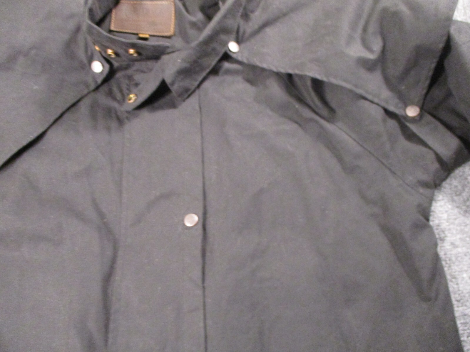 Outback Oilskin Trench Coat Men's Large Black Duster … Gem