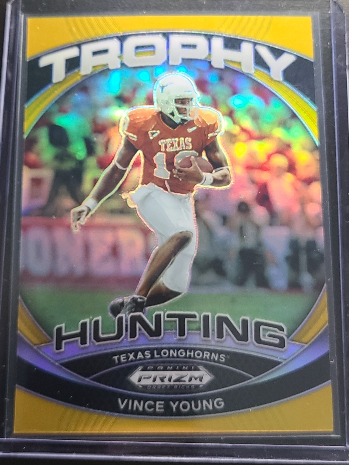 2024 Panini Prizm Draft Picks Trophy Hunting Vince Young Gold 10/10 Number Match