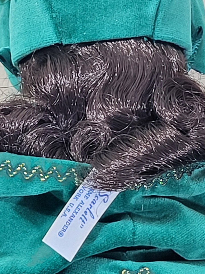 Late 1980's Madame Alexander 14" Scarlett's Jubilee Doll Green Velvet