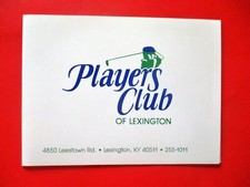 vtg - Golf Scorecard - PLAYERS CLUB 0f LEXINGTON - KY