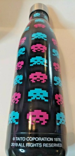 Atari Space Invaders Metal Water Bottle 4 Pack Set New - Picture 5 of 7