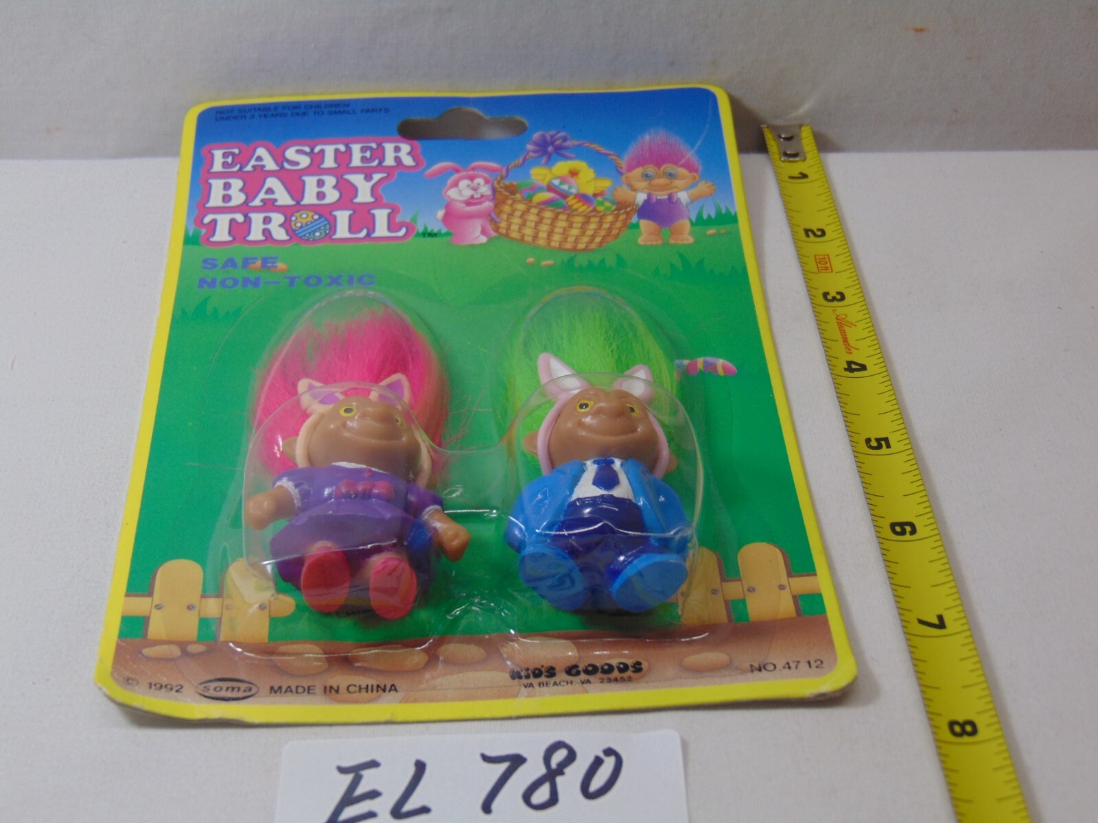 Vintage Easter Baby Troll 1992 SOMA Kids Goods Sealed Package New