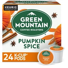 Green Mountain Coffee Roasters Pumpkin Spice 24 K-Cup Pods Light Roast, 52024