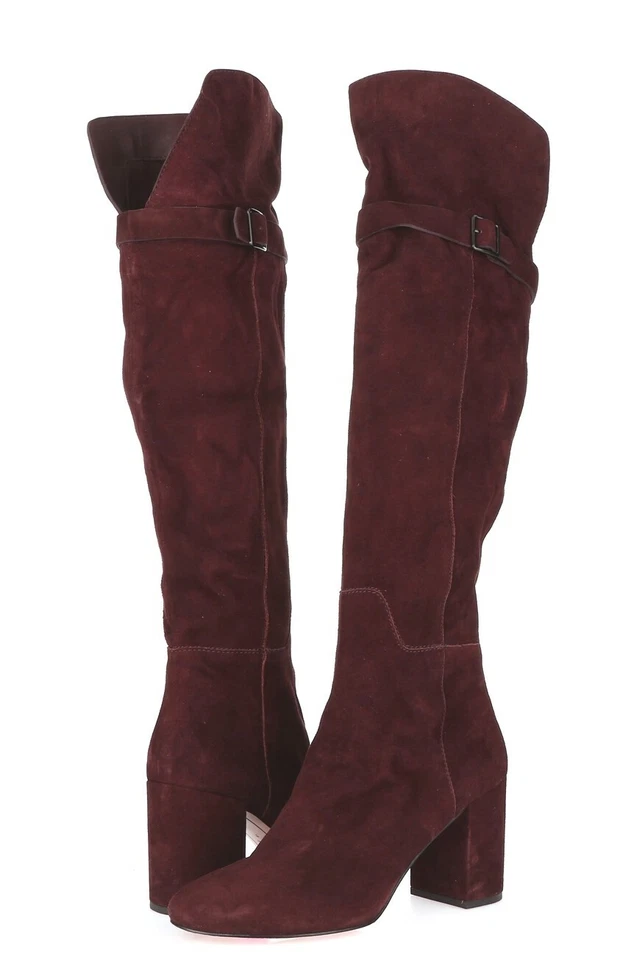 Женские темно-фиолетовые замшевые сапоги Pour La Victoire Dania 228928 выше колена размер 7 - Изображение 2 из 4