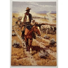 Leaning Tree Friendship Card FR19208 Western Tradition Long Trail Cowboy Horse