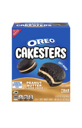 🟡 New Nabisco Oreo Cakesters Peanut Butter Soft Baked Snack Cakes Box 10.1 oz