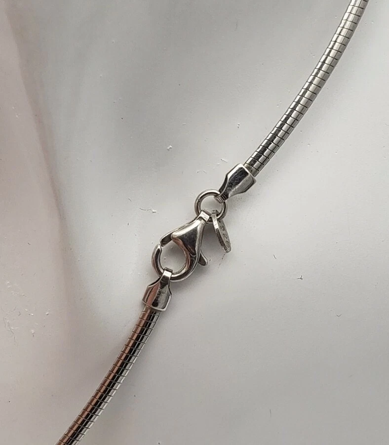 COLLAR DISEÑADOR MILOR ITALIA PLATA ESTERLINA Y CIRCONITA TRANSPARENTE Foto 2 de 3