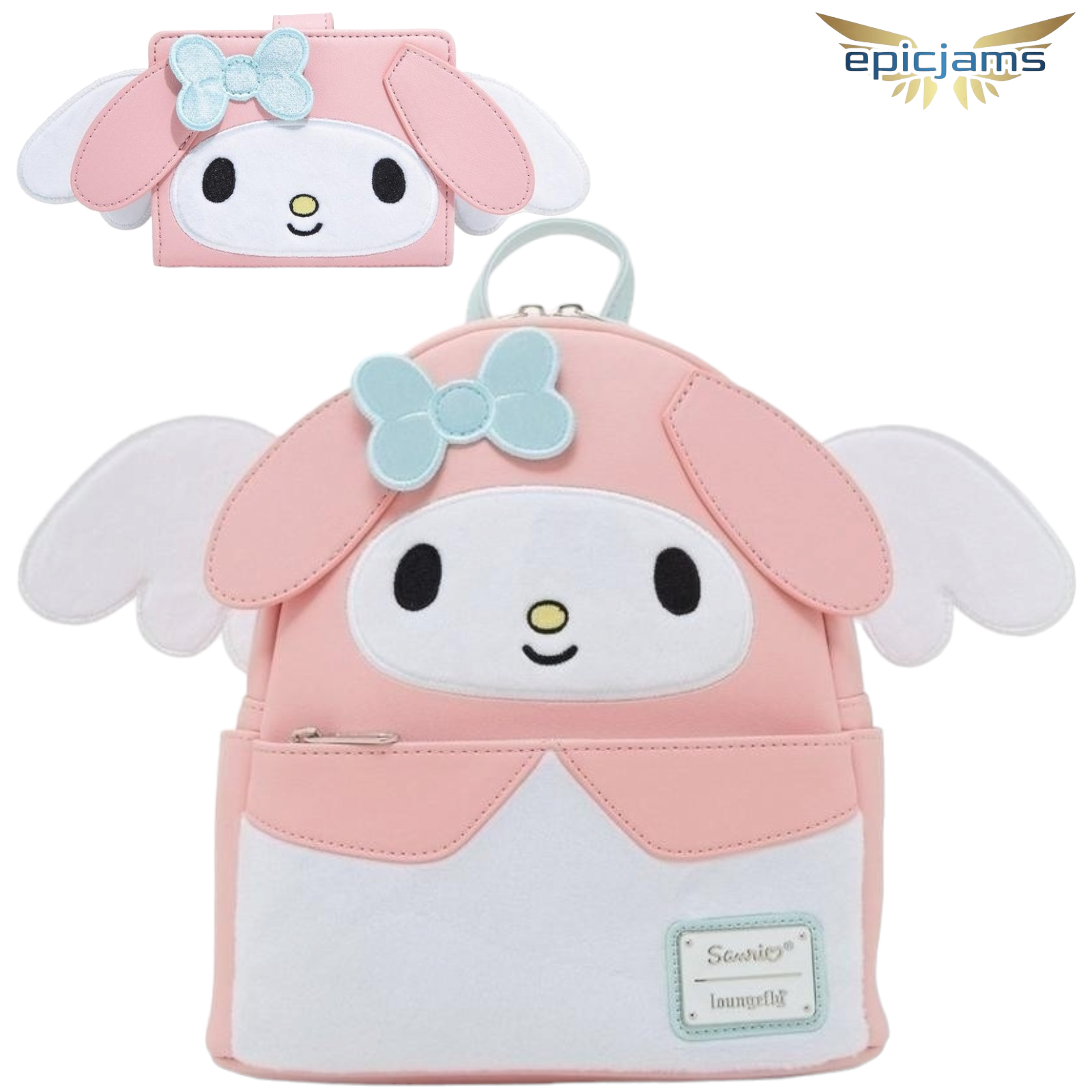 Loungefly Sanrio My Melody Angel Mini Backpack with Wings Charm