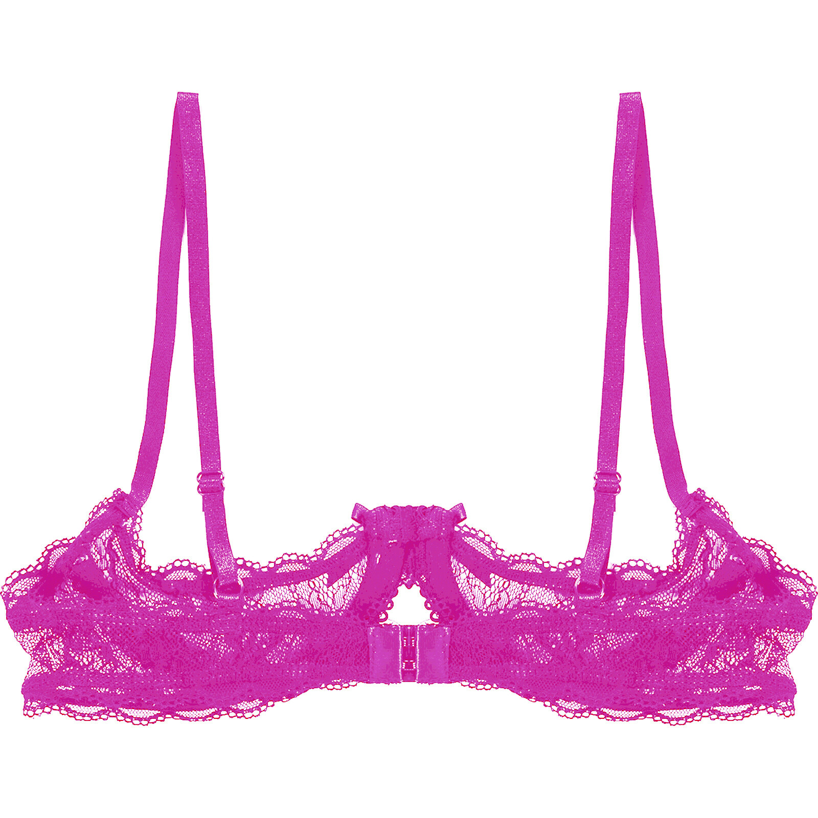 Reggiseno Push Up Trasparente In Pizzo Con Ferretto – Donna – Iixpin – Taglie Forti