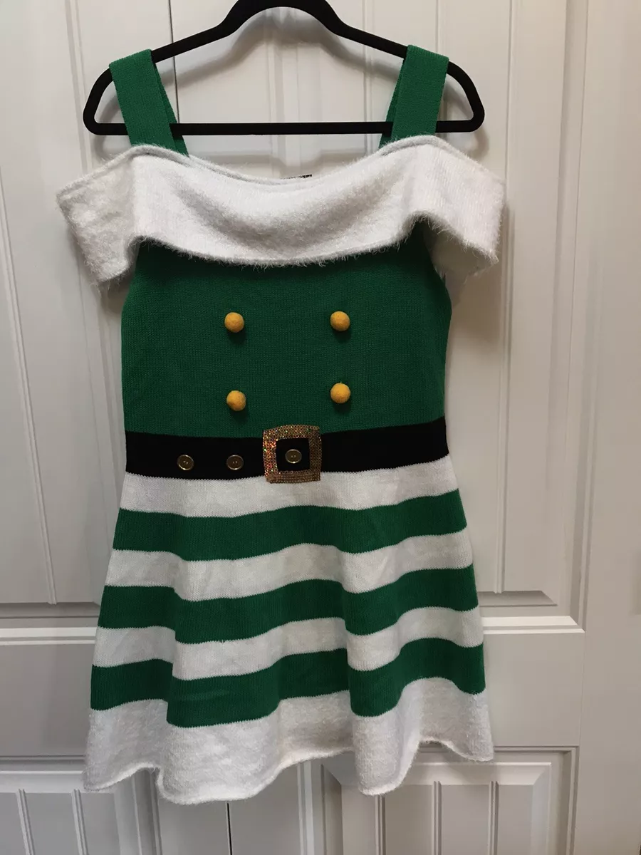 Walmart elf cheap sweater dress