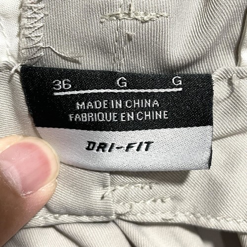 Pantalones Cortos Secos Nike Golf Fit Para Hombre Talla 36 Chino Tostado Bolsillos Frontales Planos Cremallera Botón - Imagen 4 de 9