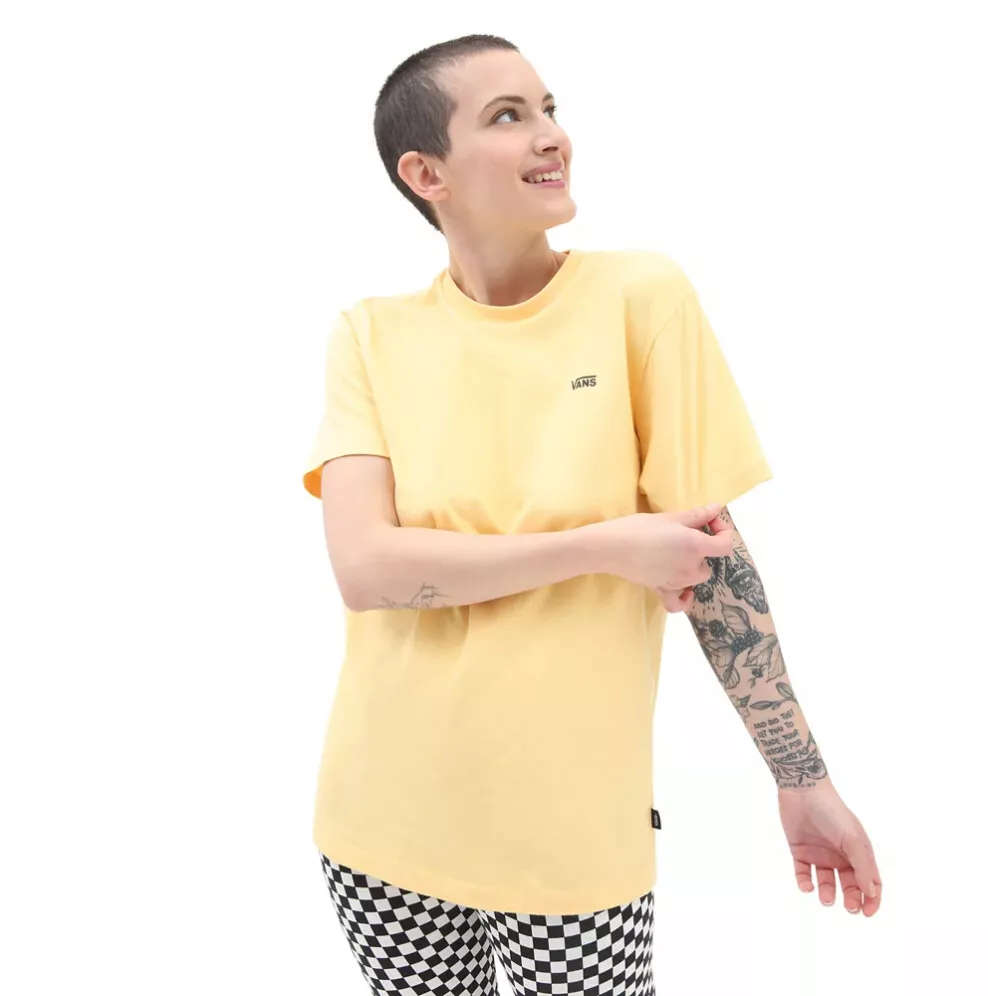 Vans Left Chest Logo SS Lifestyle T Shirt Femmes Flax D contract