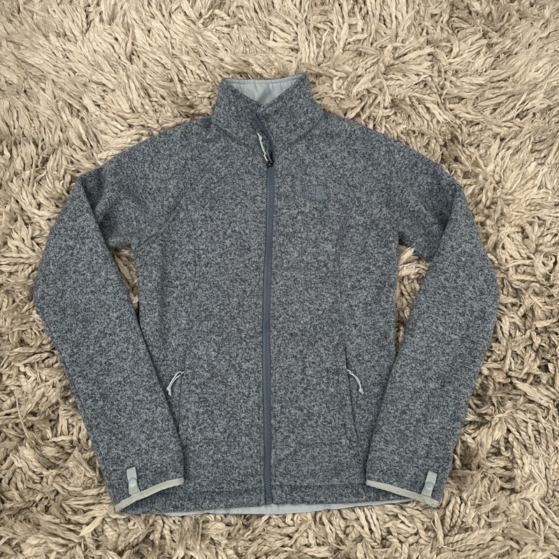 The North Face Jacket Womens Small Blue Knit Fleece Full Zip