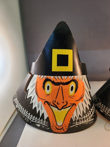 Vintage Pair of Halloween Party Hats Witch - Picture 3 of 7