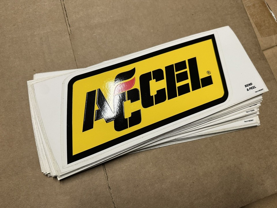 ACCEL 8” Vinyl Decal Sticker Waterproof NOS Racing Contingency | eBay