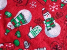 CHILDREN'S PLACE sz M 7-8 EUC 2-piece red snowman holiday unisex pajama set