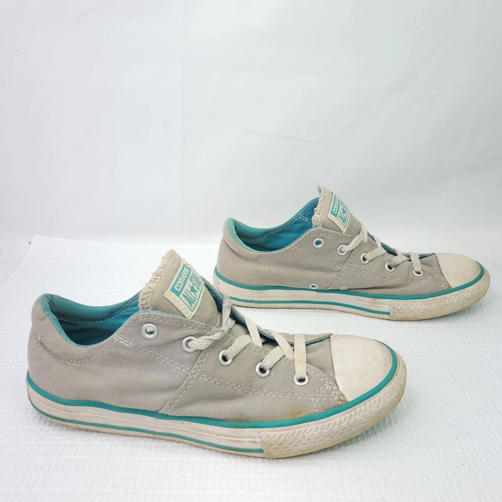 Sneakers grigie in tela Converse All Star Junior taglia 4 scarpe da ginnastica stringate