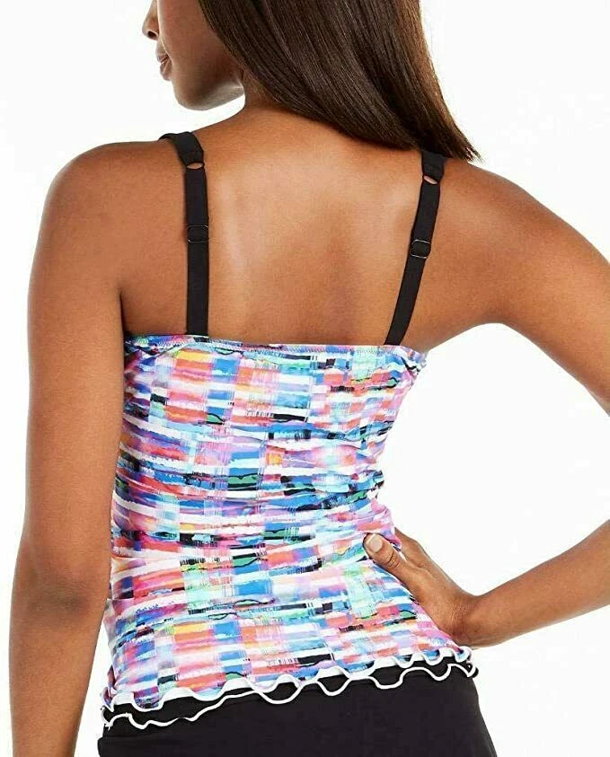 Tankini Profile by Gottex tricolor estampado com aro multi 36D 38D 40D novo com etiquetas - Imagem 2 de 2