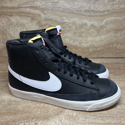 Nike Mens Blazer Mid '77 Vintage Black Sail White Sneakers Size 10
