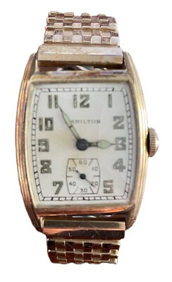 Vintage Hamilton Men s Watch Model  987F  YGF 17 Jewel Circa 1941 Wristwatch
