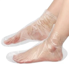200Pcs Disposable Foot Covers for Feet Moisturizer Socks - Plastic Pedicure F...