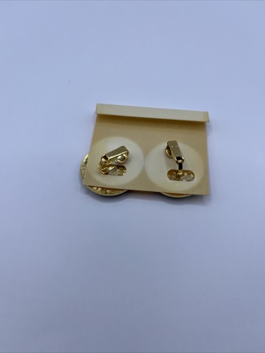 Vintage Cloisonné Enamel Clip-on Earrings - Floral Blue And Red - New Old Stock - Picture 2 of 6