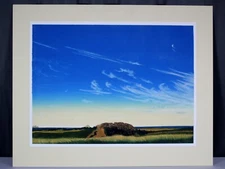 Susan Baehmann signed, numbered 1/1 monoprint Autumn Sky Streaks 28" x 21"