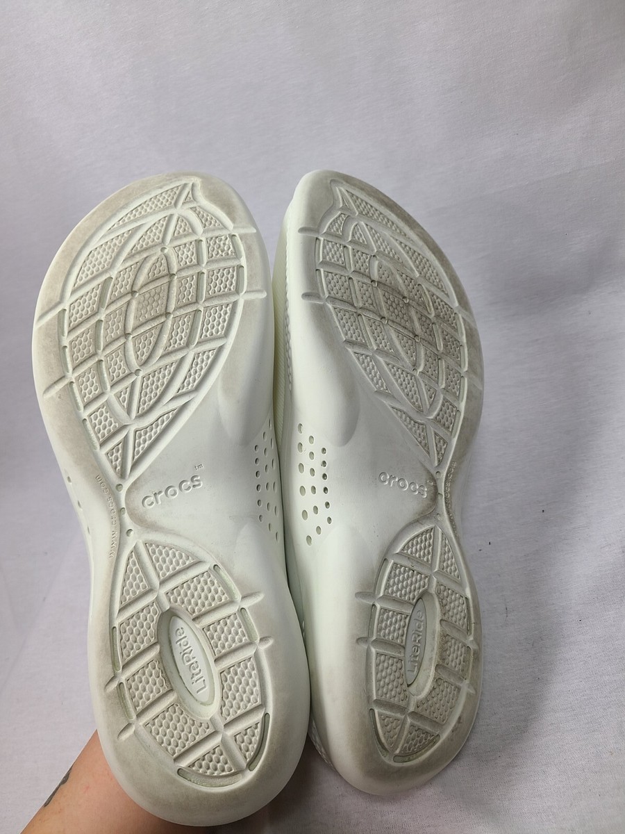 Crocs Literide 360 Pacer Almost White Shoe 206715-1CV Size Men's