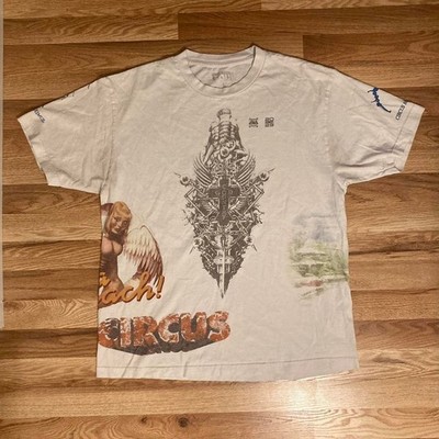 Travis Scott AOP Utopia Tour Band Tee Rapper Size Large White Test Print